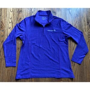 Peter Millar Womens Perth Performance 1/4 Zip Pullover Size XL Purple UPF 50+